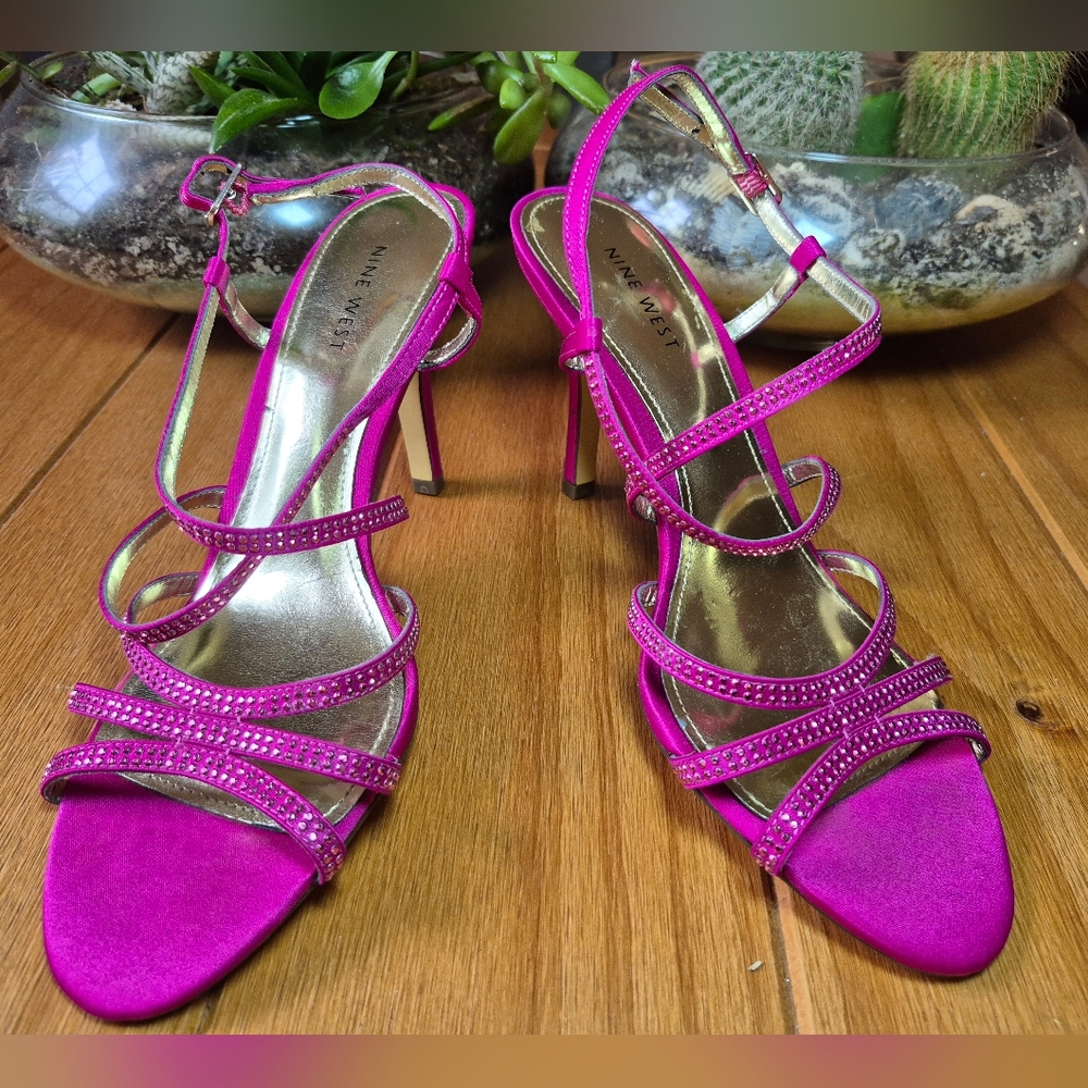 Nine West Vivienne Strappy Heels - Size 7.5‎